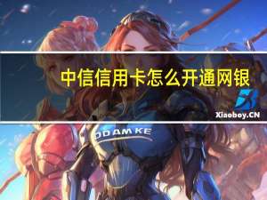 中信信用卡怎么开通网银（中信信用卡怎么开通）