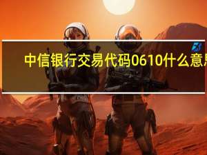 中信银行交易代码0610什么意思