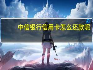 中信银行信用卡怎么还款呢（中信银行信用卡怎么还款）