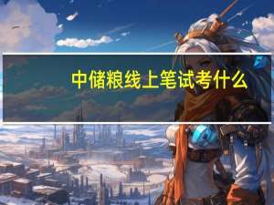 中储粮线上笔试考什么