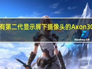 中兴发布带有第二代显示屏下摄像头的Axon305G的第一张图片