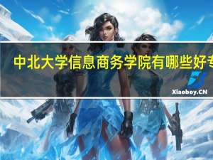 中北大学信息商务学院有哪些好专业