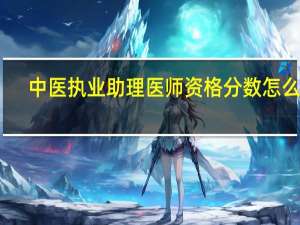 中医执业助理医师资格分数怎么查