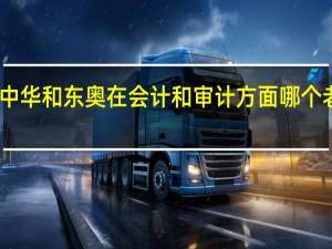 中华和东奥在会计和审计方面哪个老师好