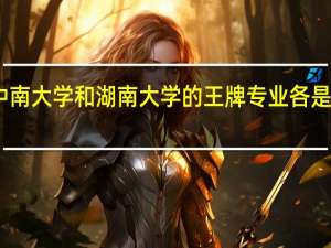 中南大学和湖南大学的王牌专业各是什么啊