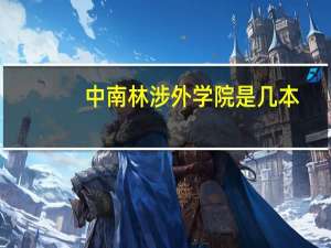 中南林涉外学院是几本