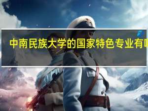 中南民族大学的国家特色专业有哪些