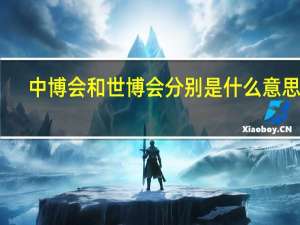 中博会和世博会分别是什么意思啊