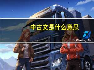 中古文是什么意思