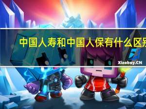 中国人寿和中国人保有什么区别