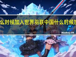 中国什么时候加入世界羽联 中国什么时候加入世贸组织