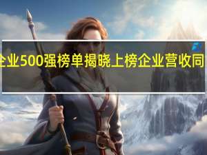 中国企业500强榜单揭晓 上榜企业营收同比增幅超12%