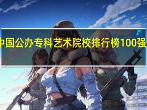 中国公办专科艺术院校排行榜100强有那些