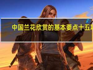 中国兰花欣赏的基本要点十五项