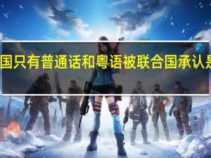 中国只有普通话和粤语被联合国承认是语言吗