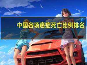 中国各项癌症死亡比例排名