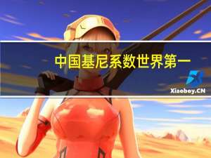 中国基尼系数世界第一