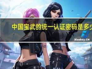 中国宝武的统一认证密码是多少