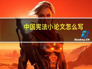中国宪法小论文怎么写