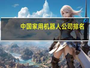 中国家用机器人公司排名