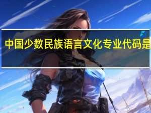中国少数民族语言文化专业代码是什么