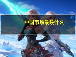 中国市场最缺什么