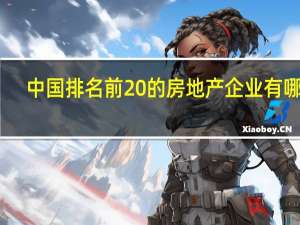 中国排名前20的房地产企业有哪些？