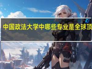 中国政法大学中哪些专业是全球顶级的