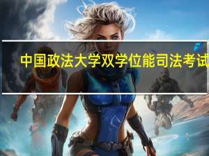 中国政法大学双学位能司法考试吗