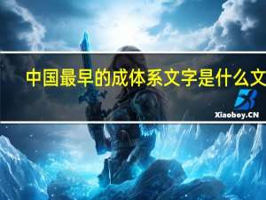 中国最早的成体系文字是什么文字