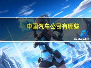 中国汽车公司有哪些