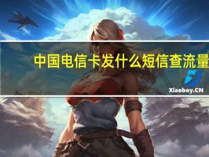 中国电信卡发什么短信查流量