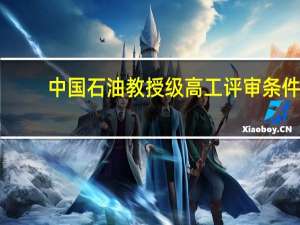 中国石油教授级高工评审条件