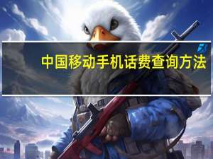 中国移动手机话费查询方法（中国移动手机话费查询）