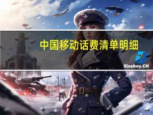 中国移动话费清单明细（中国移动话费清单查询）