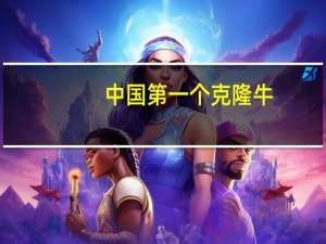 中国第一个克隆牛
