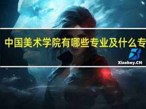 中国美术学院有哪些专业及什么专业好