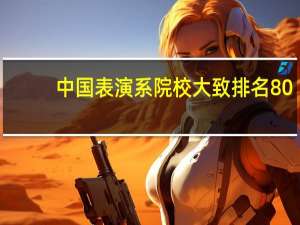 中国表演系院校大致排名80
