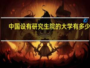 中国设有研究生院的大学有多少所