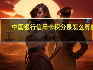 中国银行信用卡积分是怎么算的