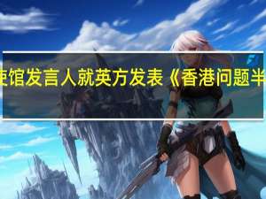 中国驻英国使馆发言人就英方发表《香港问题半年报告》答记者问