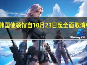 中国驻韩国使领馆自10月23日起全面取消中国签证预约