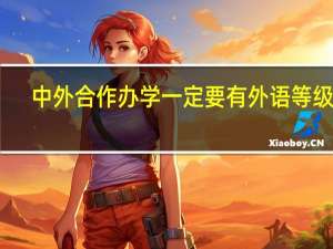 中外合作办学一定要有外语等级吗