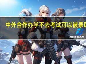 中外合作办学不去考试可以被录取吗