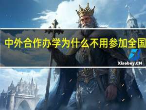 中外合作办学为什么不用参加全国考试