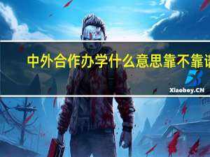 中外合作办学什么意思靠不靠谱