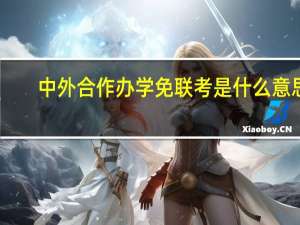 中外合作办学免联考是什么意思