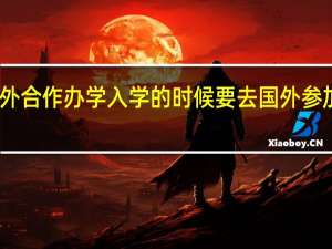 中外合作办学入学的时候要去国外参加联考吗