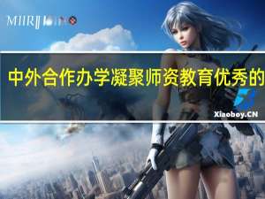 中外合作办学凝聚师资教育优秀的团队