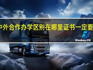 中外合作办学区别在哪里证书一定要认证吗